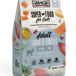 Neu Im Sortiment Sparpaket 2 x 1,5 kg Mac's Lachs & Forelle Adult Katzen Trockenfutter